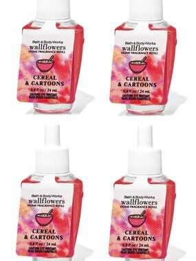 Bath and Body Works CEREAL & CARTOONS Wallflowers Refill Bulbs Set of 4